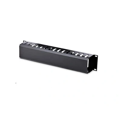 Abbildung von StarTech.com Horizontaler 2HE Rack Finger Kabelkanal mit Abdeckung 19&quot; Netzwerk/serverschrank Kabelführung Panel geschlitzter (CMDUCT2U2)