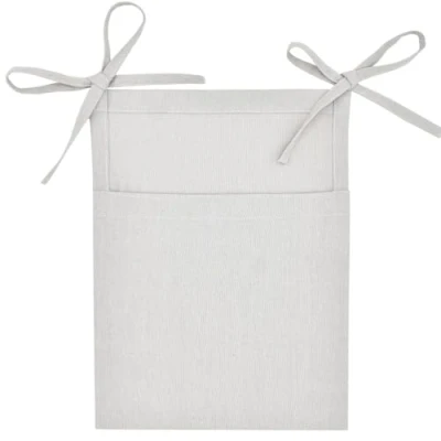 Abbildung von Baby Kinderzimmer Organizer, Kinderbett Tasche Hängender Babybett Organizer Hängend für Kleidung Windeln Deko (Hellgrau)