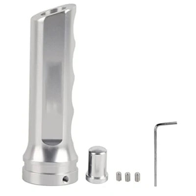 Abbildung von Universal Auto Aluminium Handbremse Abdeckung Griff Protector Hülse Logo auf dem Produkt (Silber)
