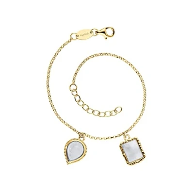 Abbildung von Engelsrufer Armband aus Sterlingsilber mit Anhängern Mondstein Vergoldet, Länge: 17cm + 3cm, ERB PURE MO G
