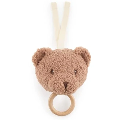 Abbildung von Bieco Musikspieluhr Bär Mika ca. 30 cm Baby Spieluhr aus Bouclé Teddy Einschlafhilfe Babys Teddybär Musikuhr Tedy Bear Kuscheltiere für Kinder