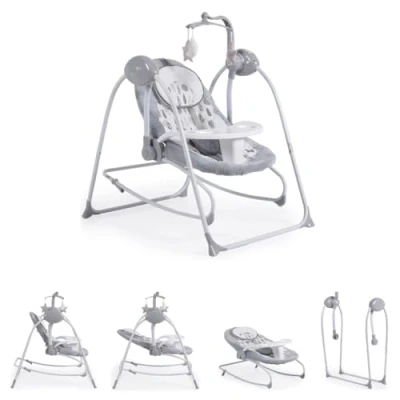Abbildung von Moni Elektrisches Baby Swing und Rocker, Legierter Stahl, grau