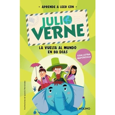 Abbildung von Aprende a leer Con Julio Verne La vuelta al mundo en 80 días: letra MAYÚSCULA (Peques, Band 1)