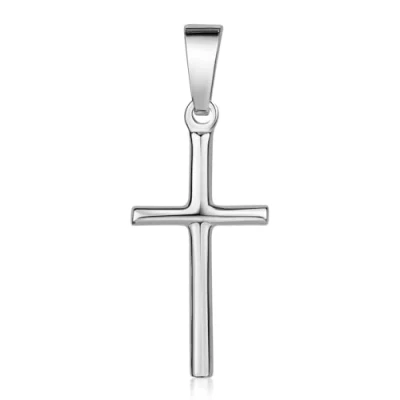 Abbildung von Materia Kreuzanhänger Dezentes Kreuz KA 319, 925 Sterling Silber, rhodiniert