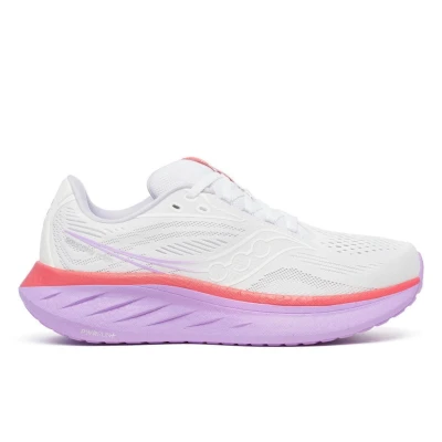 Abbildung von Saucony Ride 18 Damen Sneaker, weiß/korallenrot, 43 EU