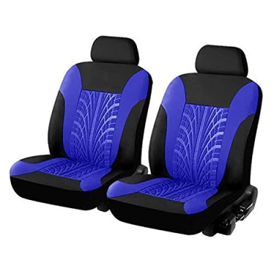 Abbildung von JDWBT Sitzbezüge Auto Vordersitze,Universal Autositzbezüge,2er Set Schonbezüge Vorne, Sitzbezug Schoner Blau/Schwarz (Blau)