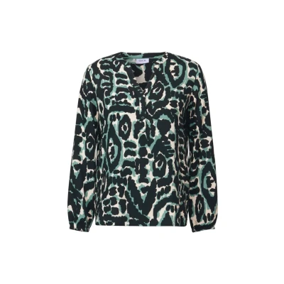 Abbildung von CECIL Damen 3412040 Gemusterte Tunika, Ink Green, L