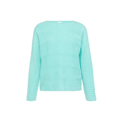 Abbildung von s.Oliver Black Label MIT FLEDERMAUSÄRMELN Strickpullover, Damen, Größe: 32, Türkis