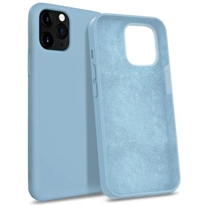 Abbildung von MyGadget Hülle kompatibel mit iPhone 11 Pro Gummierte Handyhülle [ 3 Layer Struktur ] Schutzhülle Soft Inlay &amp; Hardcase Cover außen Baby Blue