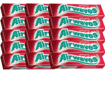 Abbildung von 15 x 10 AIRWAVES Cherry Menthol Kaugummi Dragees Ein Bundle von FISGUS® by krass shoppen de