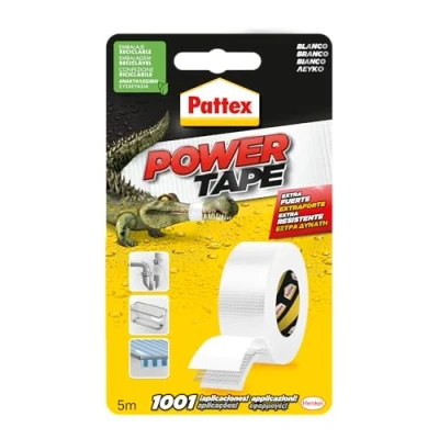 Abbildung von Pattex Power Tape 1658221 Tape, 5 m, weiß, 1 Stück