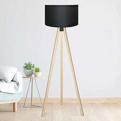 Abbildung von lux.pro Stehlampe, ohne Leuchtmittel, »Newport« Stehleuchte 1 x E27 Schwarz