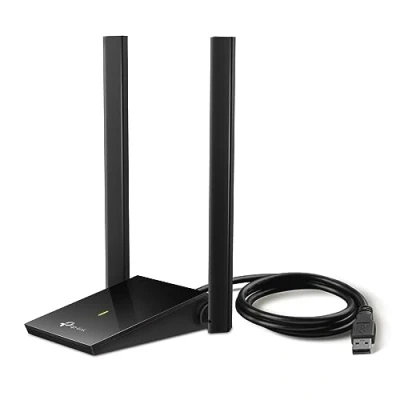 Abbildung von TP Link Archer T4U Plus AC1300 Dual High Gain Antennen WLAN USB Adapter(400Mpit/s auf 2,4 GHz Band und 867Mbit/s 5 Band, 3.0 Port, Antennen, MU MIMO) Schwarz