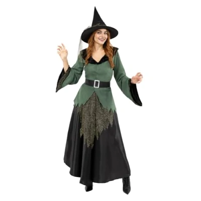 Abbildung von Metamorph Hexen Kostüm Zauberhafte Hexe Kostüm, Hübsches und hochwertiges Kleid für jede Hexenzusammenkunft
