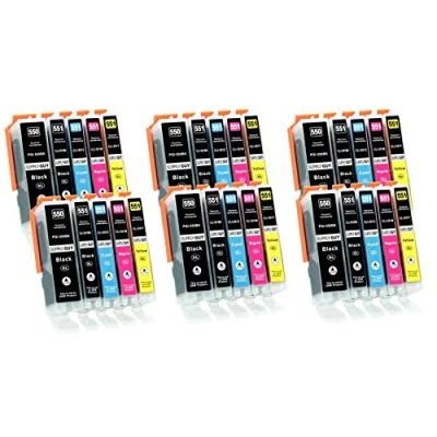 Abbildung von 30 XL Druckerpatronen kompatibel mit Canon PGI 550 CLI 551 Pixma IP7200 IP7250 IX6800 IX6850 MG5400 MG5450 MG5500 MG5550 MG5600 MG5650 MG5655 MG6400 MG6450 MG6600 MG6650 MX725 MX920 MX925
