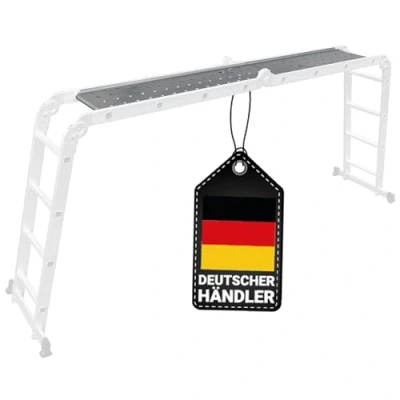 Abbildung von 𝐂𝐑𝐀𝐅𝐓𝐅𝐔𝐋𝐋 Arbeitsplattform für Mehrzweckleiter CF 104A 𝟑 𝐉𝐀𝐇𝐑𝐄 𝐆𝐀𝐑𝐀𝐍𝐓𝐈𝐄 195 x 30 3 cm Leiter Gelenkleiter Leitergerüst (Plattform 4x4 Sprossen)