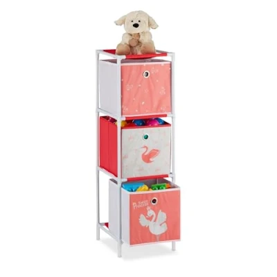 Abbildung von relaxdays Steckregal Kinderregal Schwan mit Boxen, 3