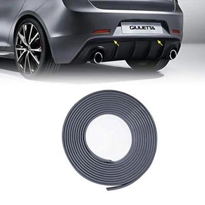 Abbildung von 4R Quattroerre.it 19982 Silberfarbenes Klebeprofil für Alfa Giulietta DAM hintere Stoßstange mit 3M doppelseitigem Klebeband