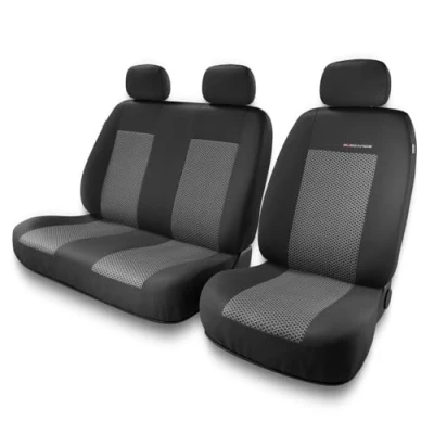 Abbildung von Mossa Universal Sitzbezüge Auto kompatibel mit Volkswagen Transporter T4, T5, T6 (1989 2019) Autositzbezüge Schonbezüge für Autositze BE 2