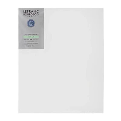 Abbildung von Lefranc Bourgeois 111234 Keilrahmen aus 100% Leinen in Premium Qualität, gebrauchsfertig Grundiert mit Titandioxid Gesso, seitlich genagelt auf massivem Kiefernholz 40M