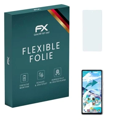 Abbildung von atFoliX Schutzfolie kompatibel mit Google Pixel 7a Folie, ultraklare und flexible FX Displayschutzfolie (3X)