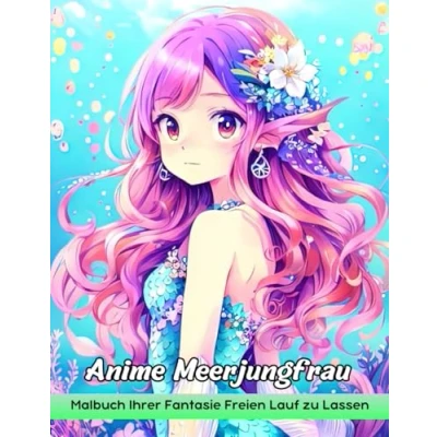 Abbildung von Anime Meerjungfrau Malbuch: Mermaid Fantasie Malvorlagen, Skurrile Unterwasserabenteuer