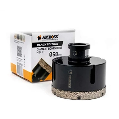 Abbildung von Amboss Diamant Bohrkrone 68 mm (M14) für Winkelschleifer Geeignet Feinsteinzeug, harte Fliesen, Granit etc.