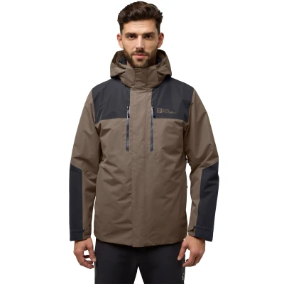 Abbildung von Jack Wolfskin Jasper 3IN1 JKT M Regenjacke / wasserabweisende Jacke, Herren, Größe: XL, Cold coffee