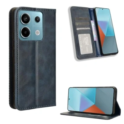 Abbildung von COMAKU Multifunktionale Xiaomi Poco X6 Hülle, Geldbeutel Handyhülle mit eingebauten Kartenfächern Blau