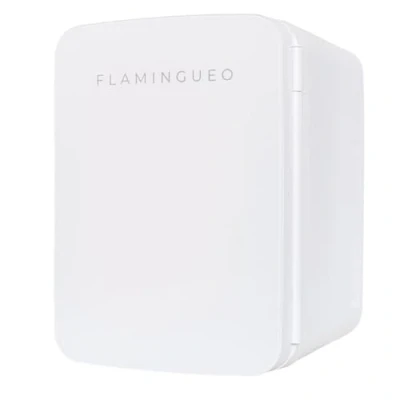 Abbildung von Flamingueo Mini Kühlschrank Klein 10L, 12V/220V, Fridge, Skincare, Funktion Kühlen und Heizen, Kleine Kühlschränke, Small Fridge