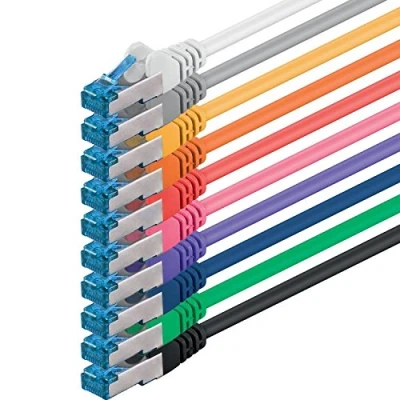 Abbildung von 1aTTack.de 5m CAT6a Netzwerkkabel 10 Farben CAT 6 A Patchkabel 10000 Mbit s SFTP PIMF 500 MHz kompatibel zu CAT5 CAT6 CAT7 DSL Internet Switch Router