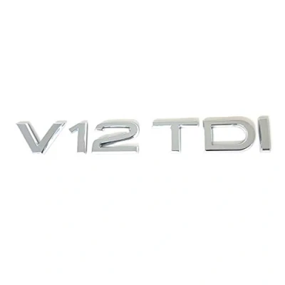 Abbildung von Audi 4L0853743D2ZZ Schriftzug V12 TDI Original Emblem Tuning Typzeichen Chrom Glänzend