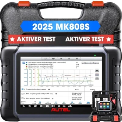 Abbildung von Autel MaxiCOM MK808S OBDII Diagnosegerät, 2024 Neueste Auto Diagnosegerät mit Allen System Diagnose, 28+ Dienst, Aktiver Test, Bidirectional Control, 21+ Sprachen, Android 11, Aufgerüstet von MK808