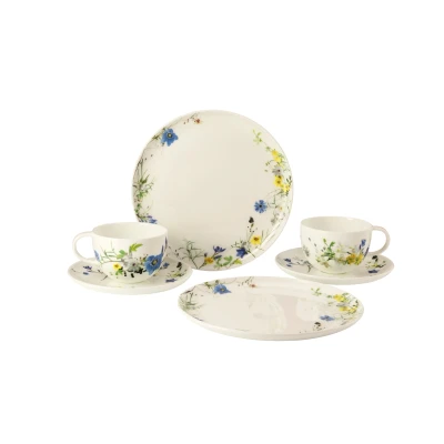 Abbildung von Rosenthal Brillance Fleurs des Alpes Set Kombi Coup 6tlg.