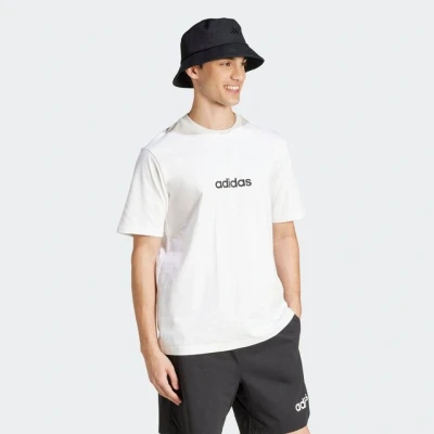 Abbildung von adidas Sportswear Essentials Linear Single Tshirt print White black, Herren, Größe: 3XL, black