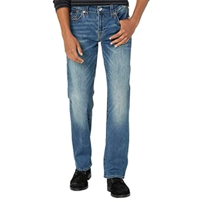 Abbildung von True Religion Herren Ricky Straight Leg Jeans, Foum Baseline, 36W / 34L
