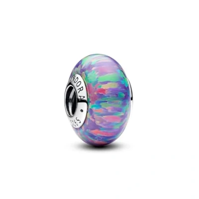 Abbildung von PANDORA Moments Leuchtendes violettes Charmaus Sterling Silber, Kompatibel Armbänder, 791691C05