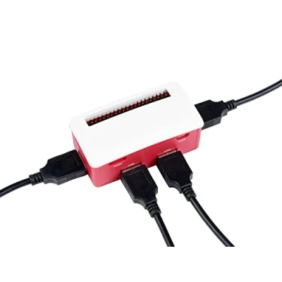 Abbildung von USB HUB Box Kit für Raspberry Pi Zero/Zero W/Zero WH, Extended 4X Ports Kompatibel mit 2.0/1.1, Hut (B) Innen, Pogo Pin Design, Matt Polierte Oberfläche, Schön &amp; Staubdicht
