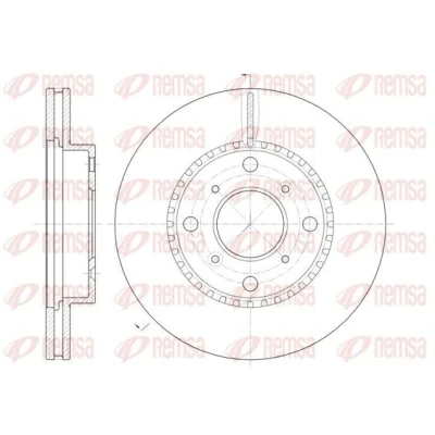 Abbildung von REMSA 6804.10 Bremsscheibe Vorderachse 259,8, 259,8 23 4 Belüftet HONDA: Accord 6 Limousine, PRELUDE V, 4, MERCEDES BENZ: Vaneo