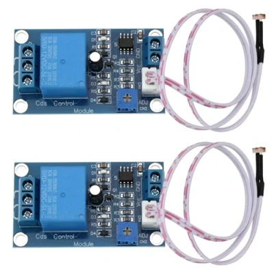 Abbildung von YINETTECH 2 Stücke XH M131 Lichtempfindliches Widerstandsmodul 12 V Lichtsteuermodul Lichtsteuerschalter Fotowiderstand Relaismodul Helligkeit Automatische Steuerung