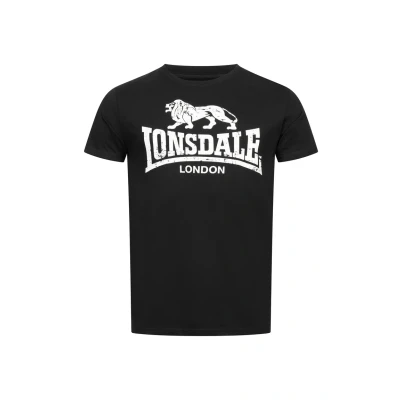 Abbildung von Lonsdale Silverhill Tshirt print, Herren, Größe: Large, Black/white