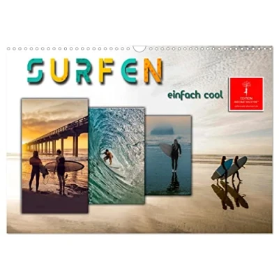 Abbildung von Surfen einfach cool (Wandkalender 2025 DIN A3 quer), CALVENDO Monatskalender