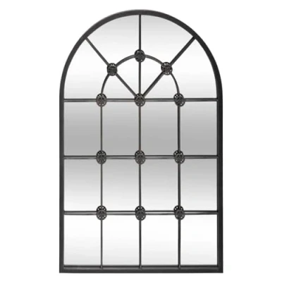 Abbildung von Atmosphera Spiegel Flower Metall 70x110 cm Schwarz