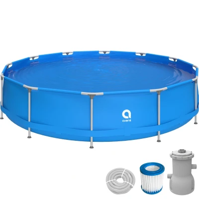 Abbildung von Frame Pool Komplettset rund 420x84 cm blau mit Filterpumpe