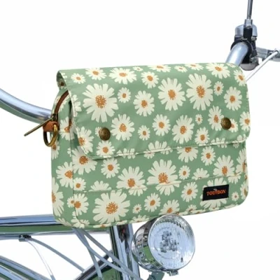 Abbildung von Tourbn TOURBON wasserdichte Segeltuch Fahrradtaschen Fahrradtasche Lenkertasche Blumenmuster