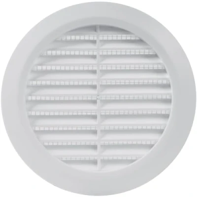 Abbildung von Vent Systems 100 mm Weiß Lüftungsabdeckung Runde Lüftungsschlitze Grillabdeckung Integrierter Insektenschutz HVAC Lüftungsöffnungen für Badezimmer, Heimbüro, Küche
