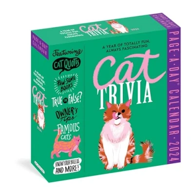 Abbildung von Cat Trivia Page A Day Calendar 2024: Quotes, Paw some Books, True or False, Owner&#039;s Tips, Famous Cats, Know Your Breeds, and More!