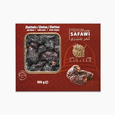 Abbildung von Makarem® Safawi Datteln Premium aus Medina 100% frische Ernte Saudi Arabien OHNE Zusatzstoffe (500g)