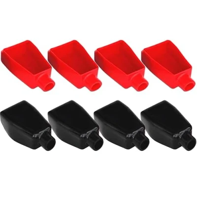 Abbildung von HuaLiSiJi 8 Stücke Batteriepolabdeckung Groß Batterie Abdeckung Polabdeckung Batterie, for Motorbike Car Truck Marine Boat Camper (B Stücke)