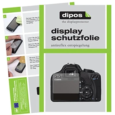 Abbildung von dipos I Schutzfolie matt kompatibel mit Canon EOS 450D Displayschutz Folie